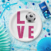 Love Soccer Papieren Bordje (Feest)