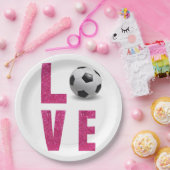 Love Soccer Papieren Bordje (Feest)