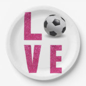 Love Soccer Papieren Bordje (Voorkant)