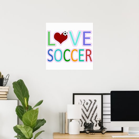 LOVE SOCCER POSTER (Thuiskantoor)