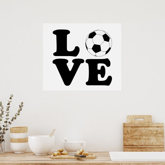 Love Soccer print / poster (Keuken)