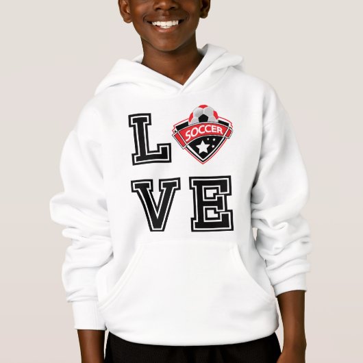 Love Soccer - Red - Black Letters (Voorkant)