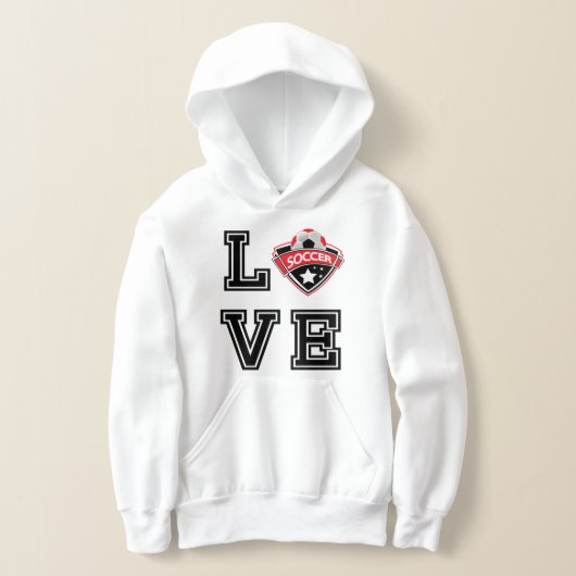 Love Soccer - Red - Black Letters (Laagn)