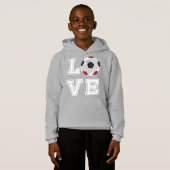 Love Soccer - Red - White Letters (Voorkant volledig)