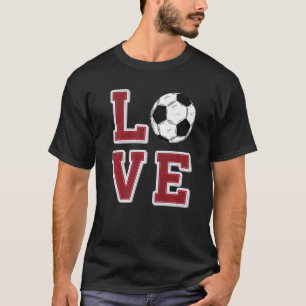 Love Soccer Retro  Matching Game Day Fan S T-shirt