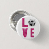 Love Soccer Ronde Button 3,2 Cm (Voorkant /achterkant)