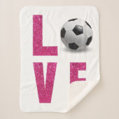 Love Soccer Sherpa Deken (Voorkant)