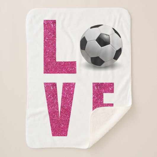 Love Soccer Sherpa Deken (Voorkant)