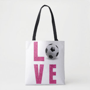 Love Soccer Tote Bag