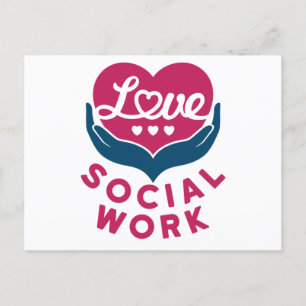 Love Social Work Social Worker Appreciation Briefkaart