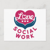 Love Social Work Social Worker Appreciation Briefkaart (Voorkant)