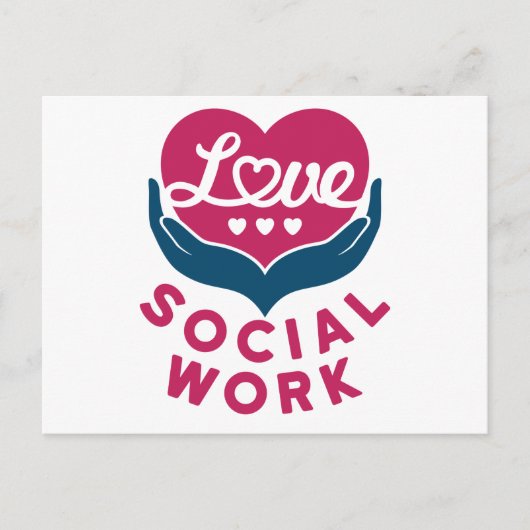 Love Social Work Social Worker Appreciation Briefkaart (Voorkant)