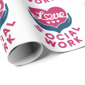 Love Social Work Social Worker Appreciation Cadeaupapier (Rol Hoek)
