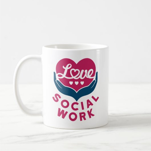 Love Social Work Social Worker Appreciation Koffiemok (Links)