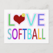LOVE SOFTBALL BRIEFKAART (Voorkant)