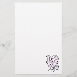 Love Softball Briefpapier