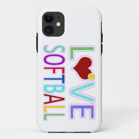 LOVE SOFTBALL Case-Mate iPhone CASE (Achterkant)