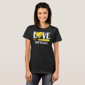 Love Softball Graphic Gezegde T-shirt for Teen Gir (Voorkant volledig)