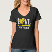 Love Softball Graphic Gezegde T-shirt for Teen Gir (Voorkant)