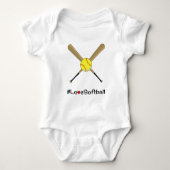 Love softball hashtag slogan Sport Romper (Voorkant)