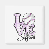 Love Softball Magneet (Voorkant)