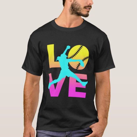 Love Softball N T-shirt (Voorkant)