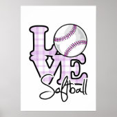 Love Softball Poster (Voorkant)