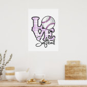Love Softball Poster (Keuken)