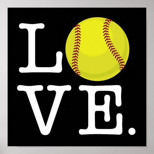 Love Softball Poster (Voorkant)