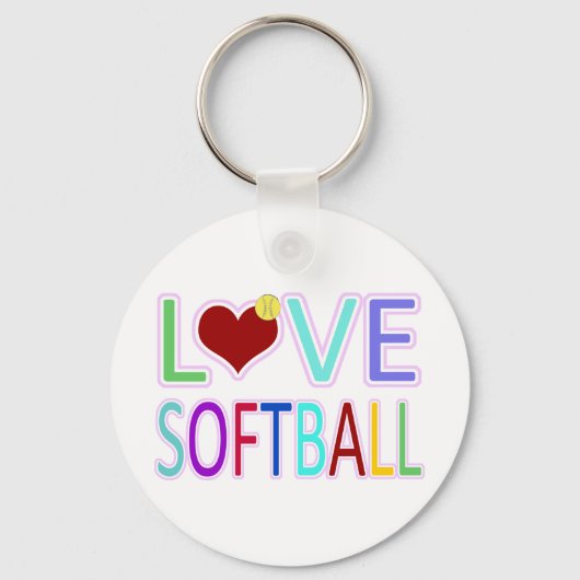 LOVE SOFTBALL SLEUTELHANGER (Voorkant)