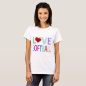 LOVE SOFTBALL T-SHIRT (Voorkant volledig)