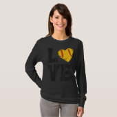 Love Softball T-shirt (Voorkant volledig)