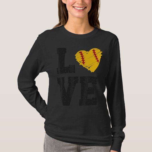 Love Softball T-shirt (Voorkant)
