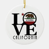 LOVE Solvang California Keramisch Ornament (Voorkant)