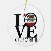 LOVE Solvang California Keramisch Ornament (Links)