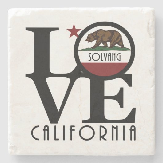 LOVE Solvang California Stenen Onderzetter (Voorkant)