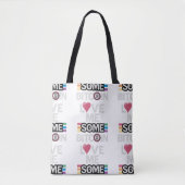 "Love some Bitcoin" Witte Totebag Tote Bag (Voorkant)