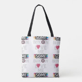 "Love some Bitcoin" Witte Totebag Tote Bag (Achterkant)