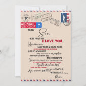 Love Son | Aan mijn zoon vergeet nooit dat ik van  Feestdagenkaart (Voorkant)