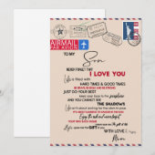 Love Son | Aan mijn zoon vergeet nooit dat ik van  Feestdagenkaart (Voorkant / Achterkant)