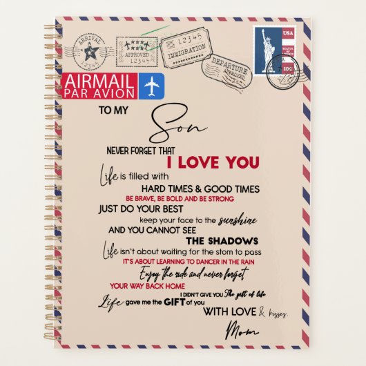 Love Son | Aan mijn zoon vergeet nooit dat ik van  Planner (Voorkant)