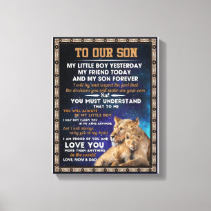 Love Son   Op onze zoon heb ik van jou geproefd en Canvas Afdruk