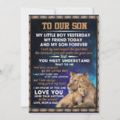 Love Son | Op onze zoon heb ik van jou geproefd en Feestdagenkaart (Voorkant)