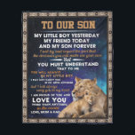 Love Son | Op onze zoon heb ik van jou geproefd en Fleece Deken<br><div class="desc">Love Son | Op onze zoon heb ik van jou geproefd en van jou gehouden</div>