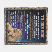 Love Son | Op onze zoon heb ik van jou geproefd en Fleece Deken (Voorkant (Horizontaal))