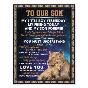 Love Son   Op onze zoon heb ik van jou geproefd en Foto Afdruk