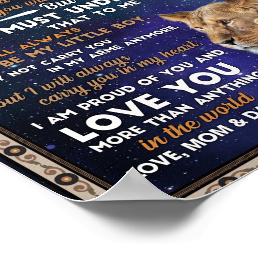 Love Son | Op onze zoon heb ik van jou geproefd en Poster (Hoek)