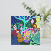 Love song guitar en rozen Calls Kaart (Staand voorkant)