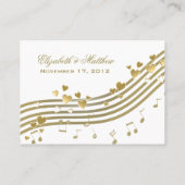 Love Song Muziek Wedding Place Card Plaatskaartje (Achterkant)