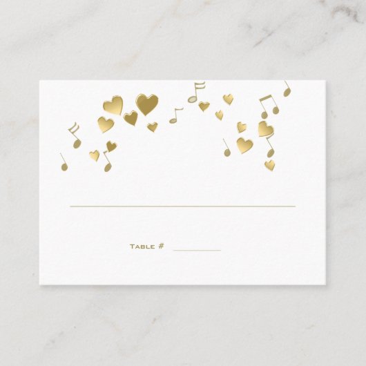 Love Song Muziek Wedding Place Card Plaatskaartje (Voorkant)